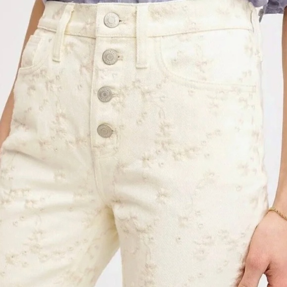 EUC J. Crew 10” Billie Demi Boot Crop Jean in Eyelet Size 28 - Picture 3 of 13